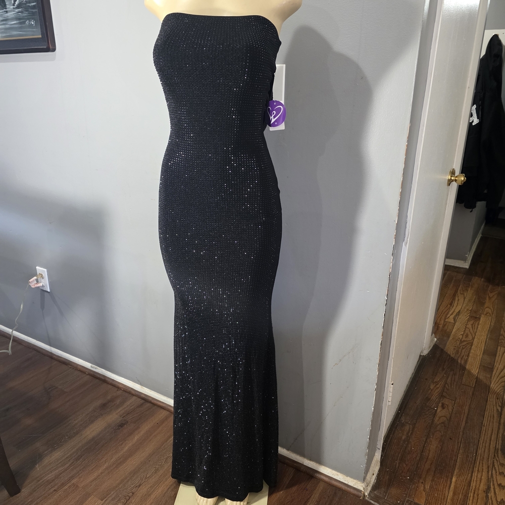 Windsor Black Strapless Gown